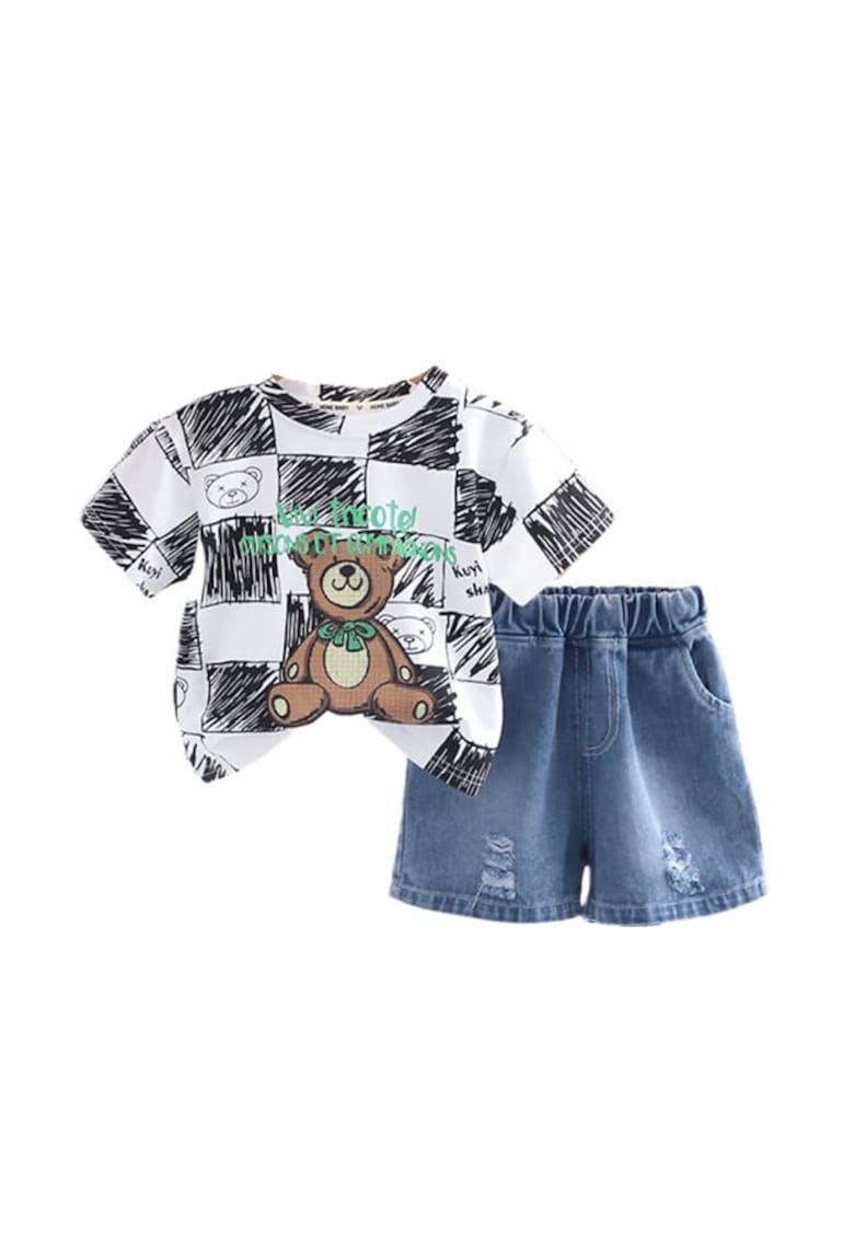 Compleu Cu Tricou Si Blugi - Model Bear - Casual - Baieti - Maneca scurta