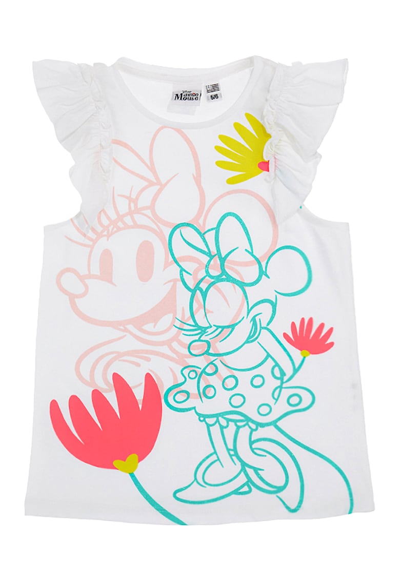 Tricou din bumbac cu imprimeu cu Minnie Mouse