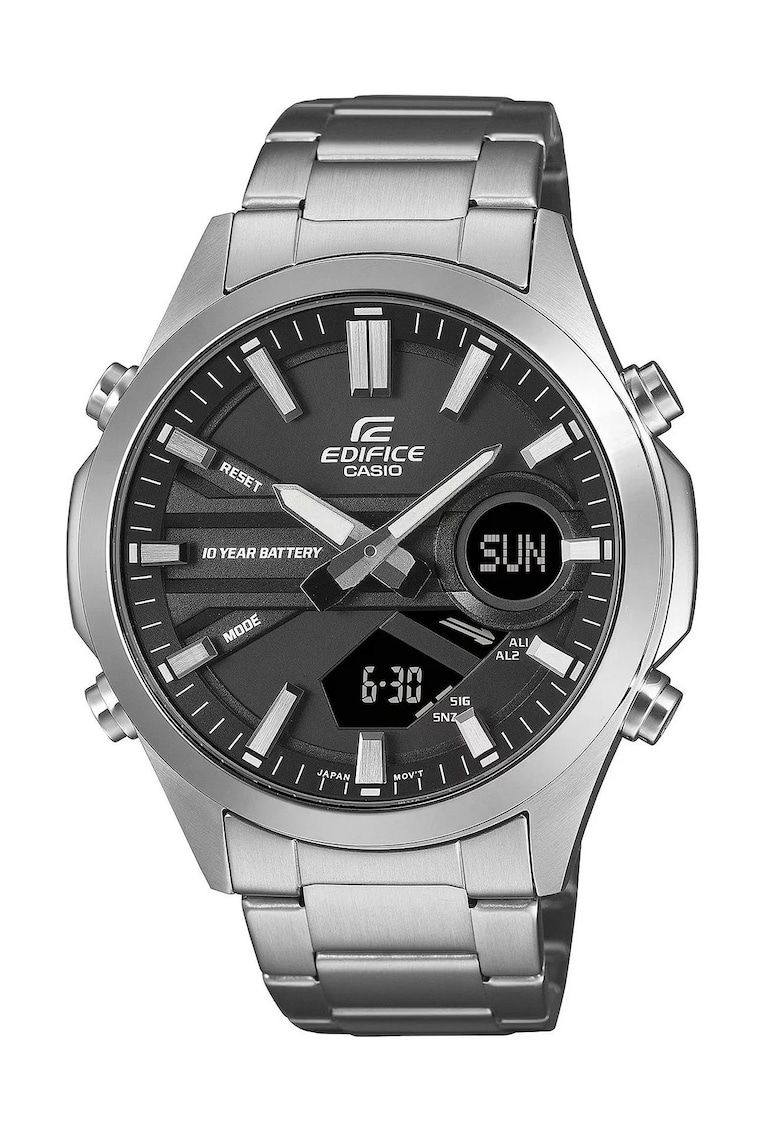 Ceas barbatesc Edifice EFV-C120D - mecanism quartz - data - cronograf - argintiu - 10 atm