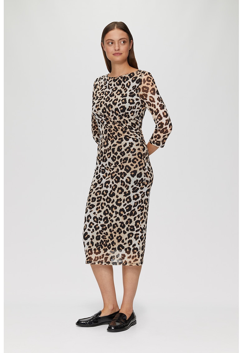 Rochie midi cu animal print