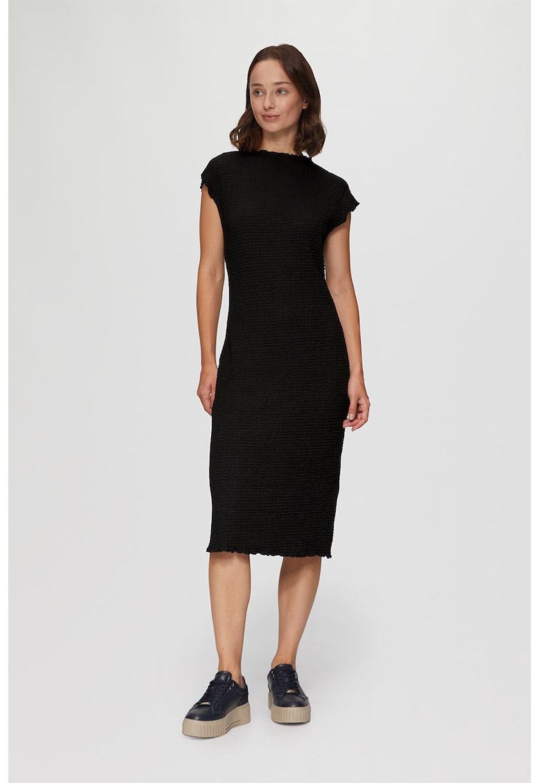 Rochie midi cu decolteu rotund