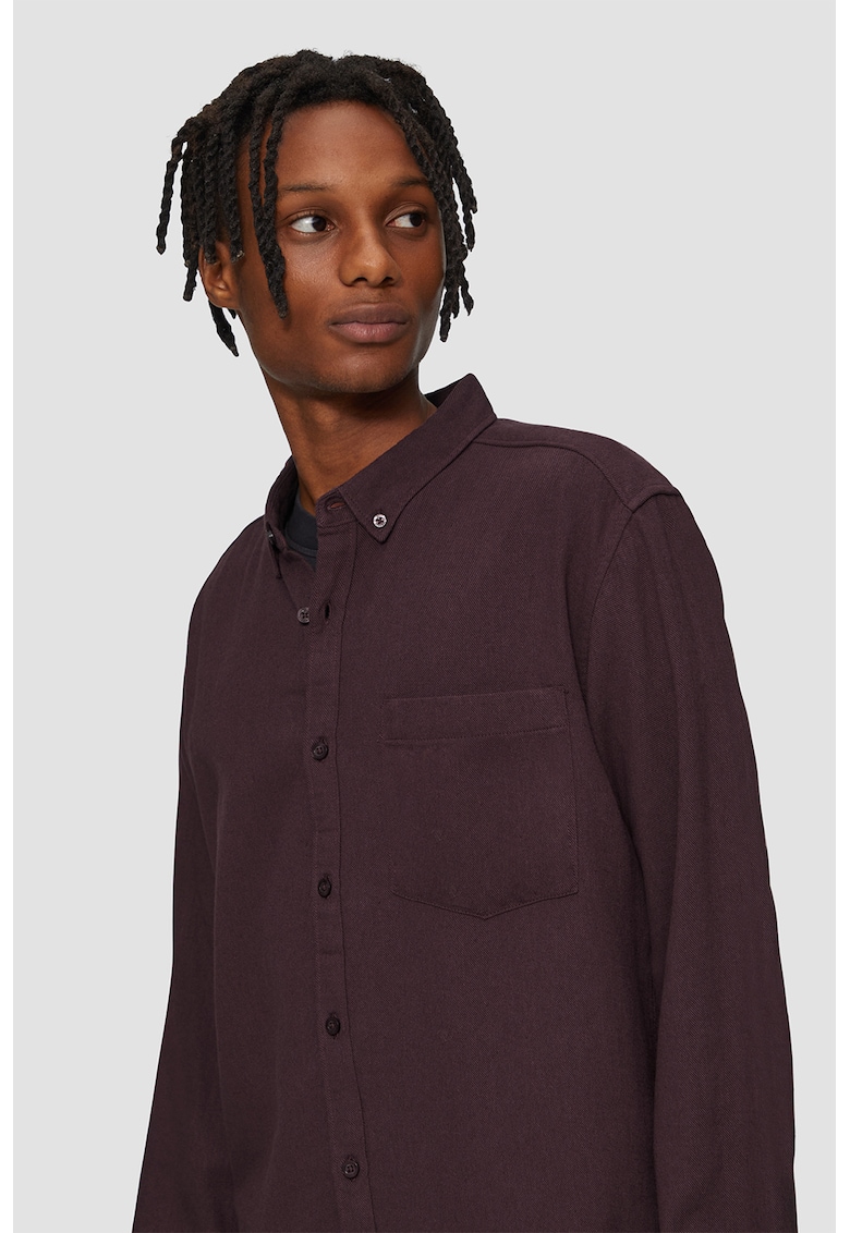 Camasa din bumbac cu buzunar pe piept