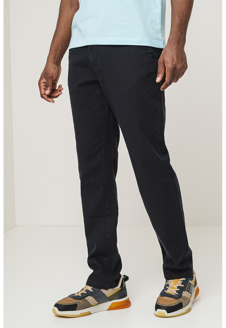 Pantaloni de bumbac cu buzunare laterale - Negru