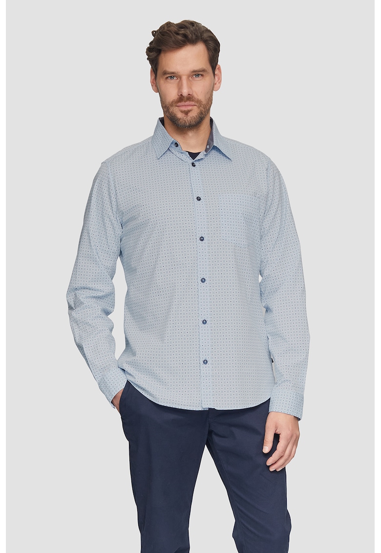 Camasa cu imprimeu si guler ascutit