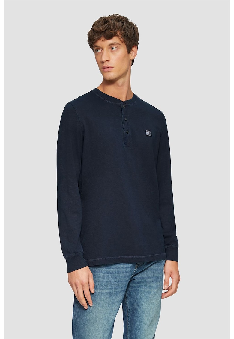 Bluza uni de bumbac cu nasturi