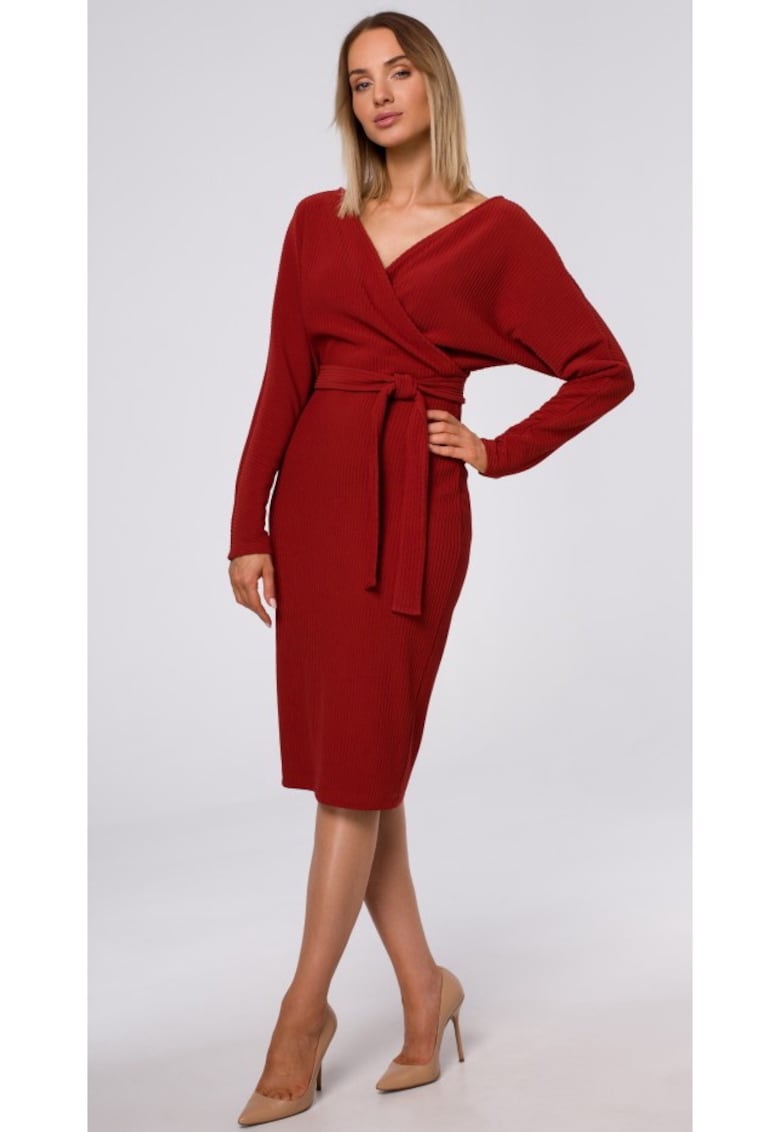 Rochie - Poliester / Elastan - Galben - Rosu