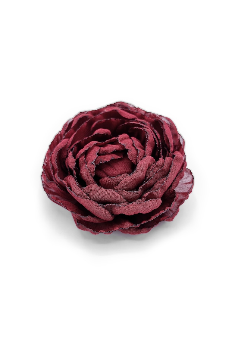 Brosa eleganta floare bujor - voal - Visiniu
