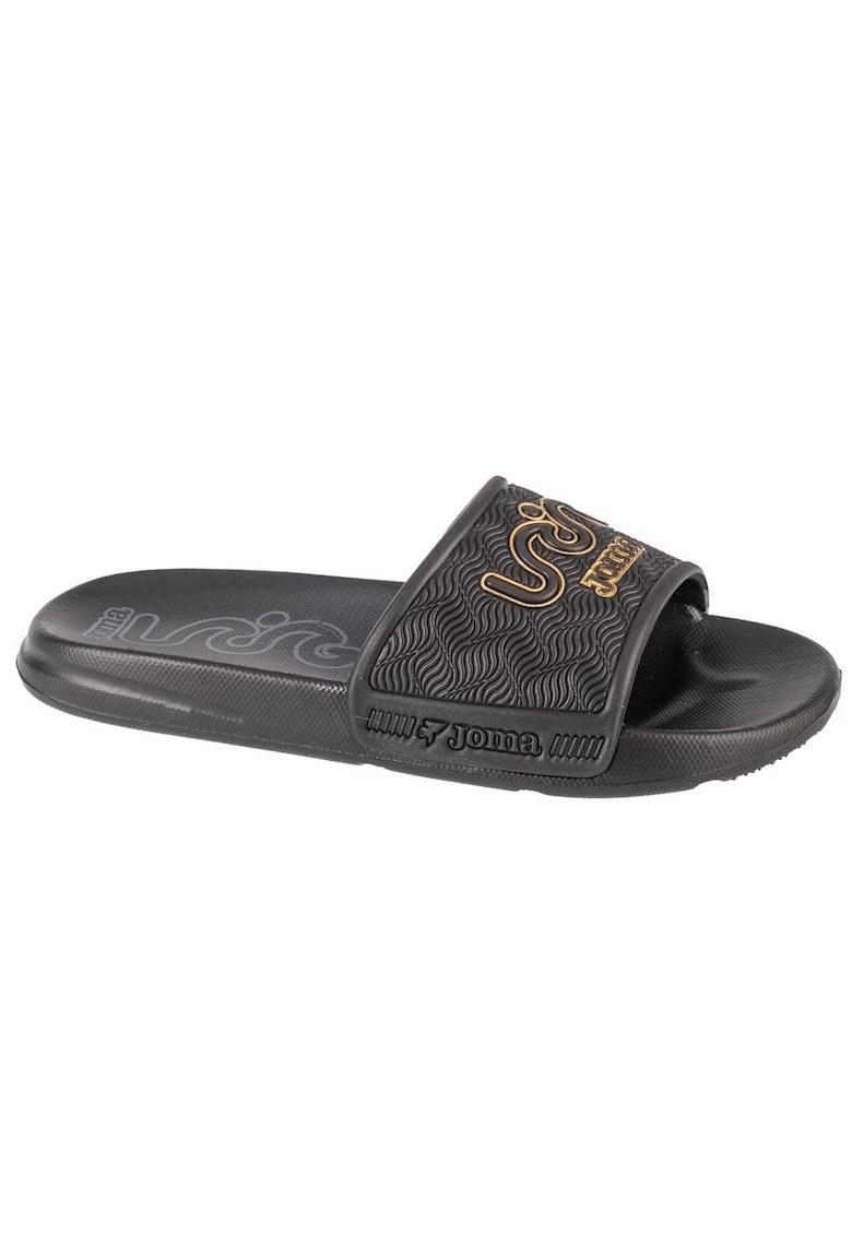 Papuci dama - Sintetic - Negru - Negru