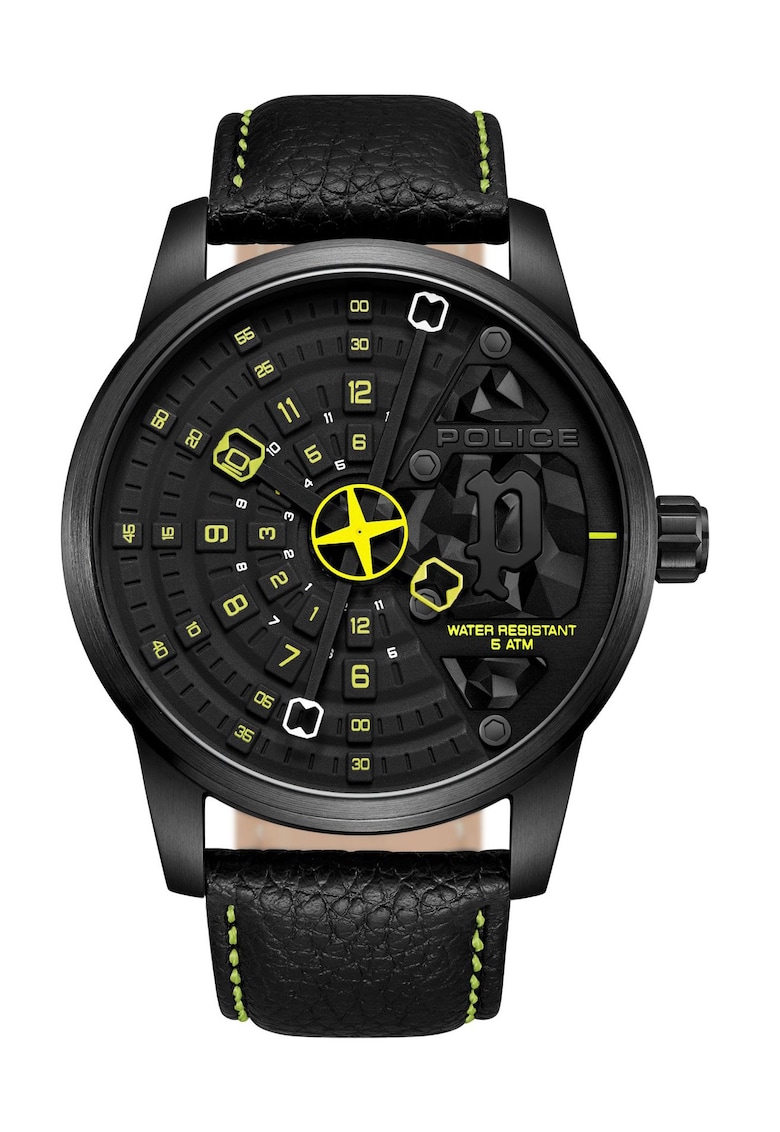 Ceas barbatesc PL.PEWJA0022101 - analog - curea piele - negru