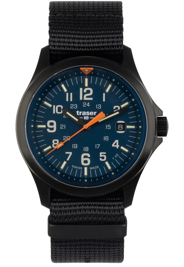 Ceas barbatesc P67 Officer Pro Blue - rezistent la apa 100m - curea NATO neagra - 45mm