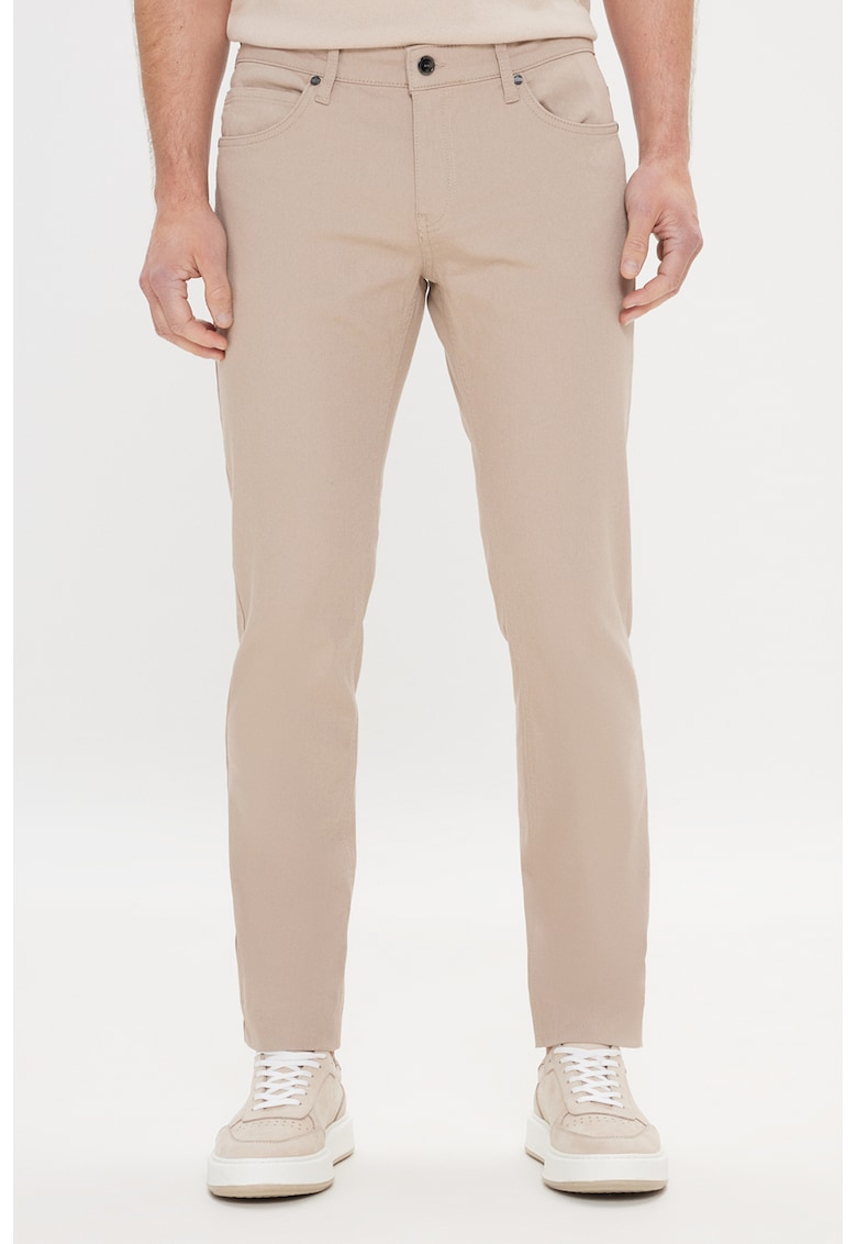 Pantaloni uni cu talie medie