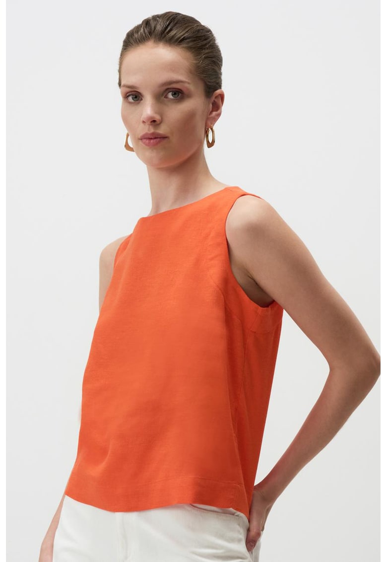 Bluza fara maneci din amestec de in
