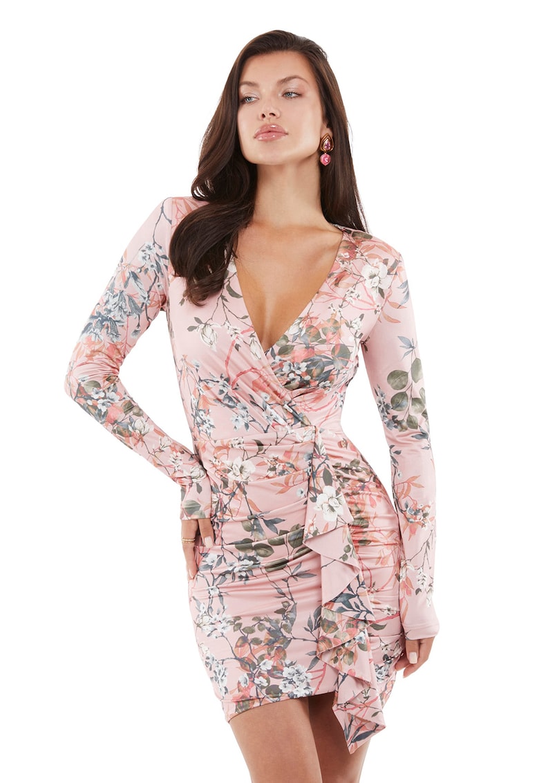 Rochie cambrata cu model floral