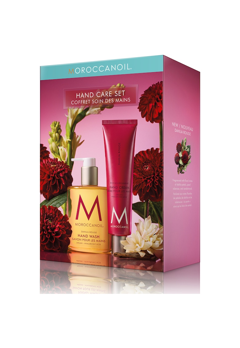 Set Dahlia Rouge pentru ingrijirea mainilor: Crema de maini - 100 ml + Sapun lichid - 360 ml