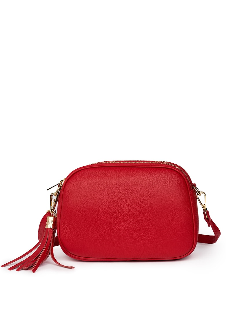 Poseta din piele cu trei compartimente Felicia verde