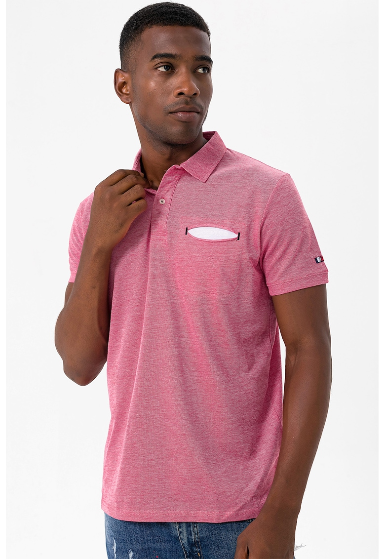 Tricou polo cu buzunar pe piept