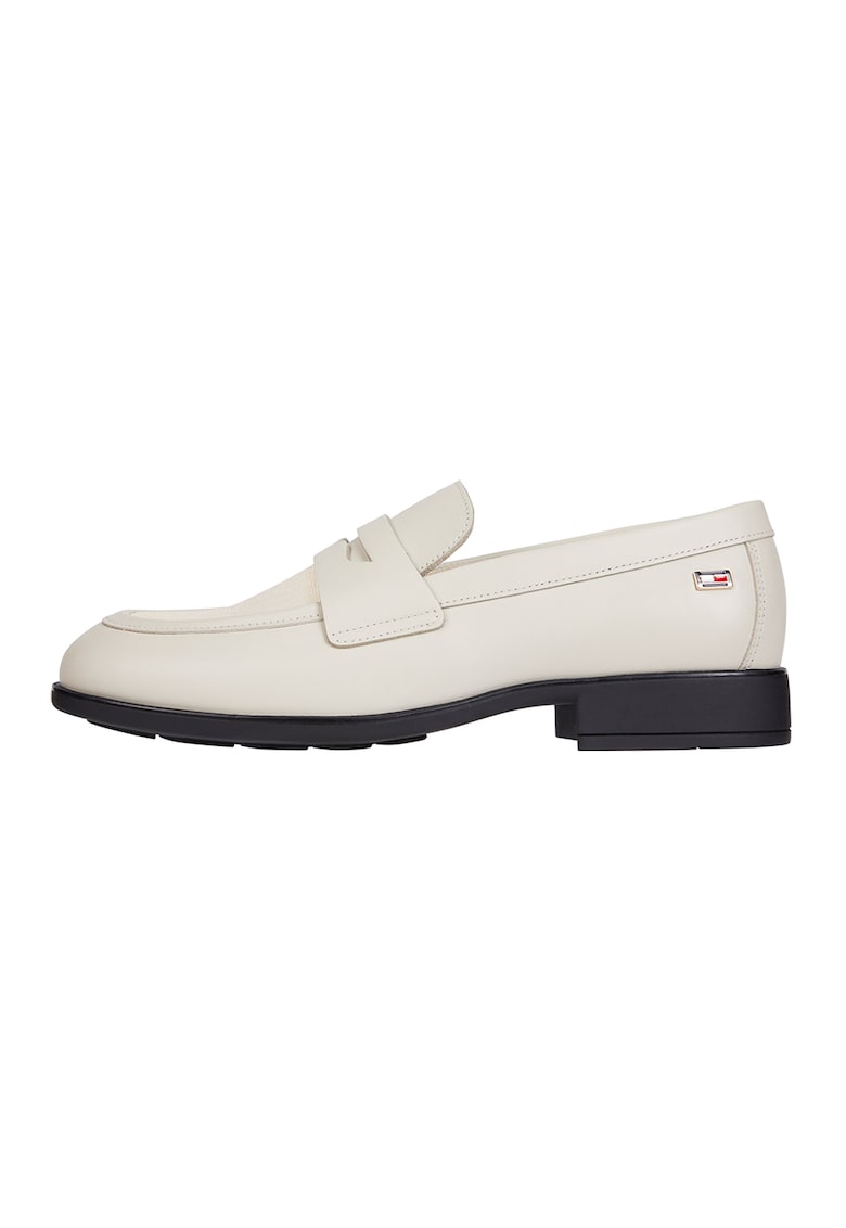 Pantofi loafer din piele cu model uni