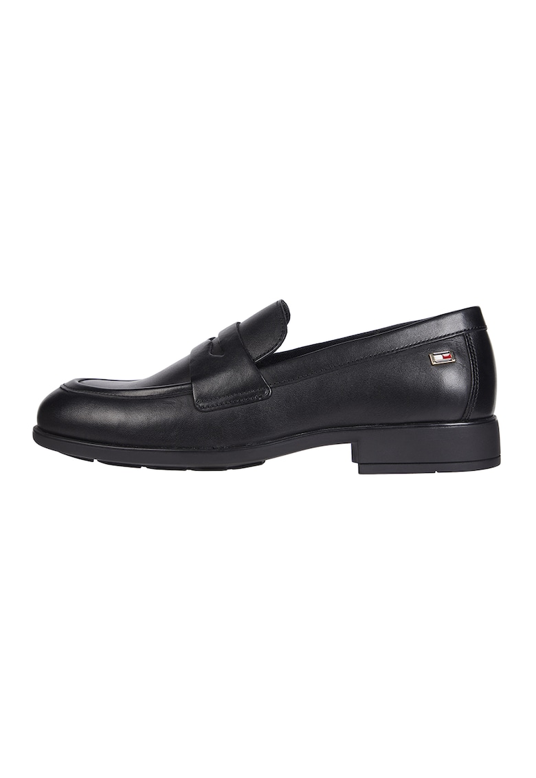 Pantofi loafer din piele cu model uni