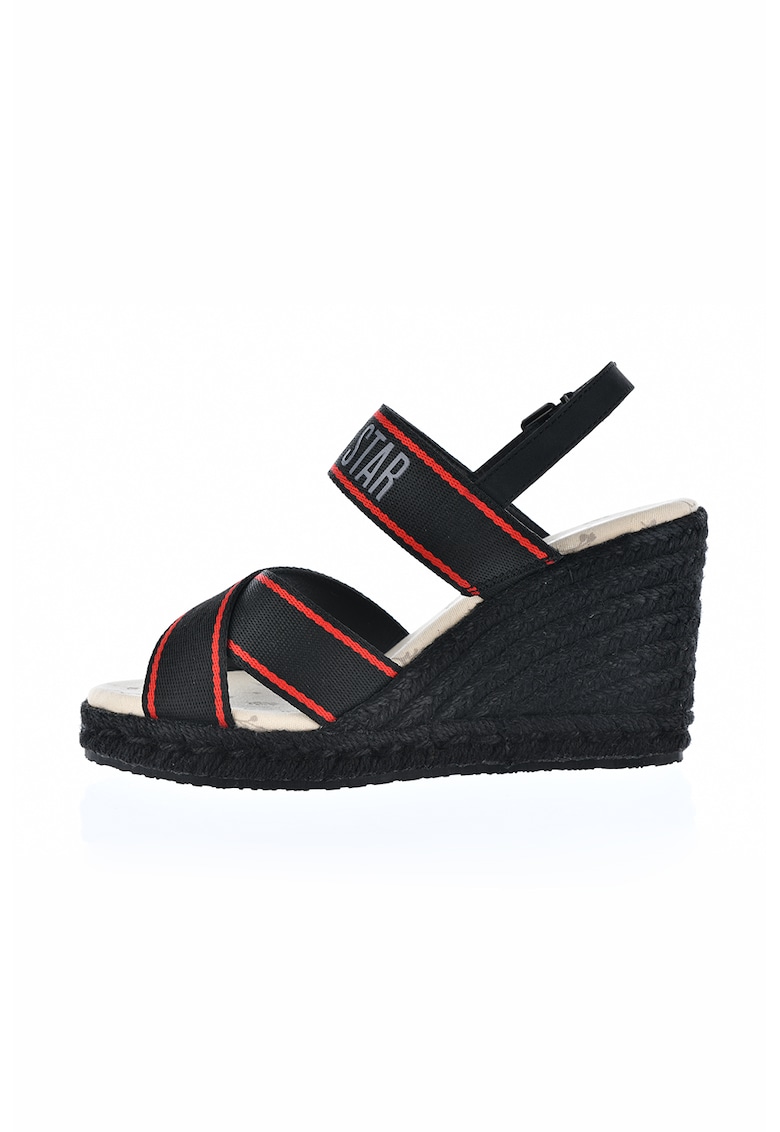 Sandale-espadrile cu talpa wedge