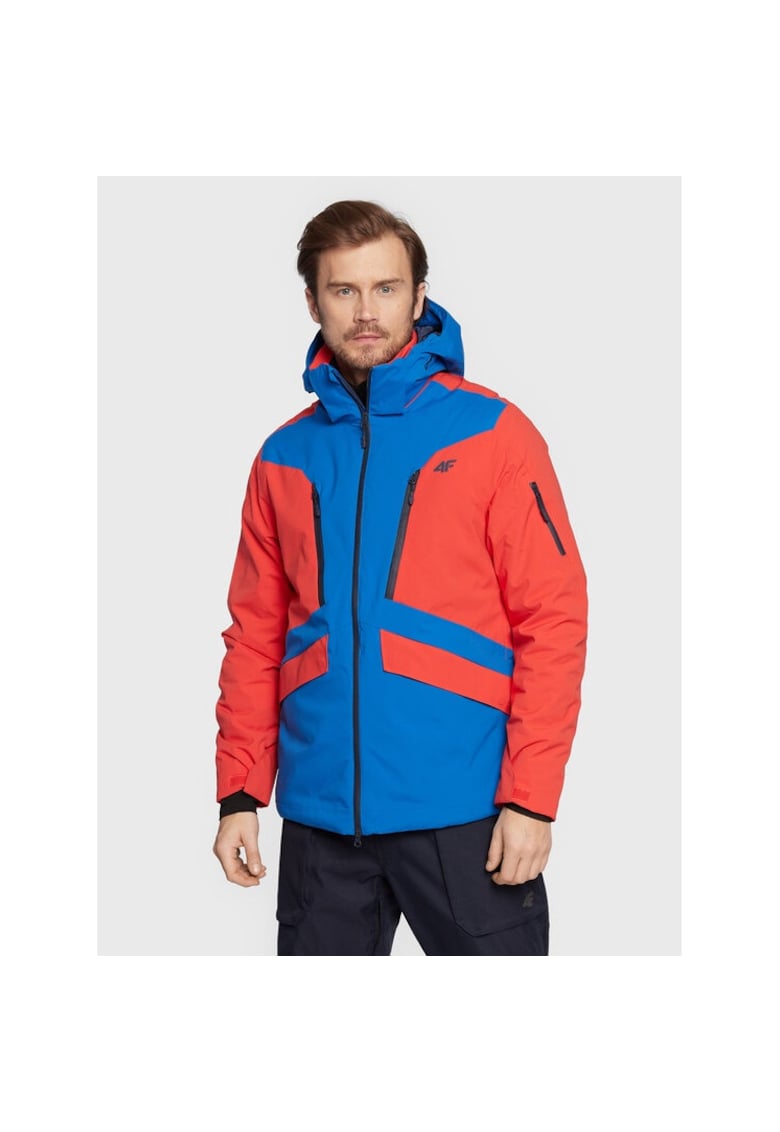 Geaca ski barbati - 63916 - Poliester - Portocaliu/Albastru