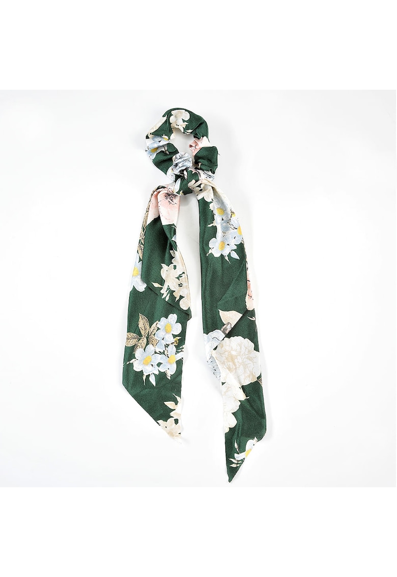 Elastic de par verde cu print floral