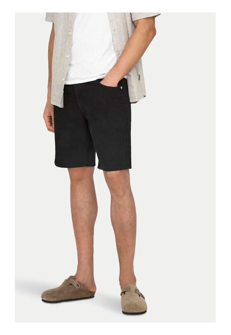 Pantaloni barbati - 60877 - Bumbac - Negru