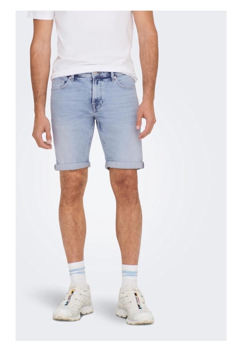 Pantaloni barbati - 47403 - Bumbac - Albastru