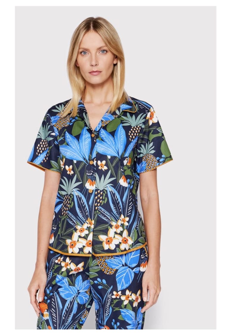 Camasa pijama dama - 70476 - Bumbac - Multicolor