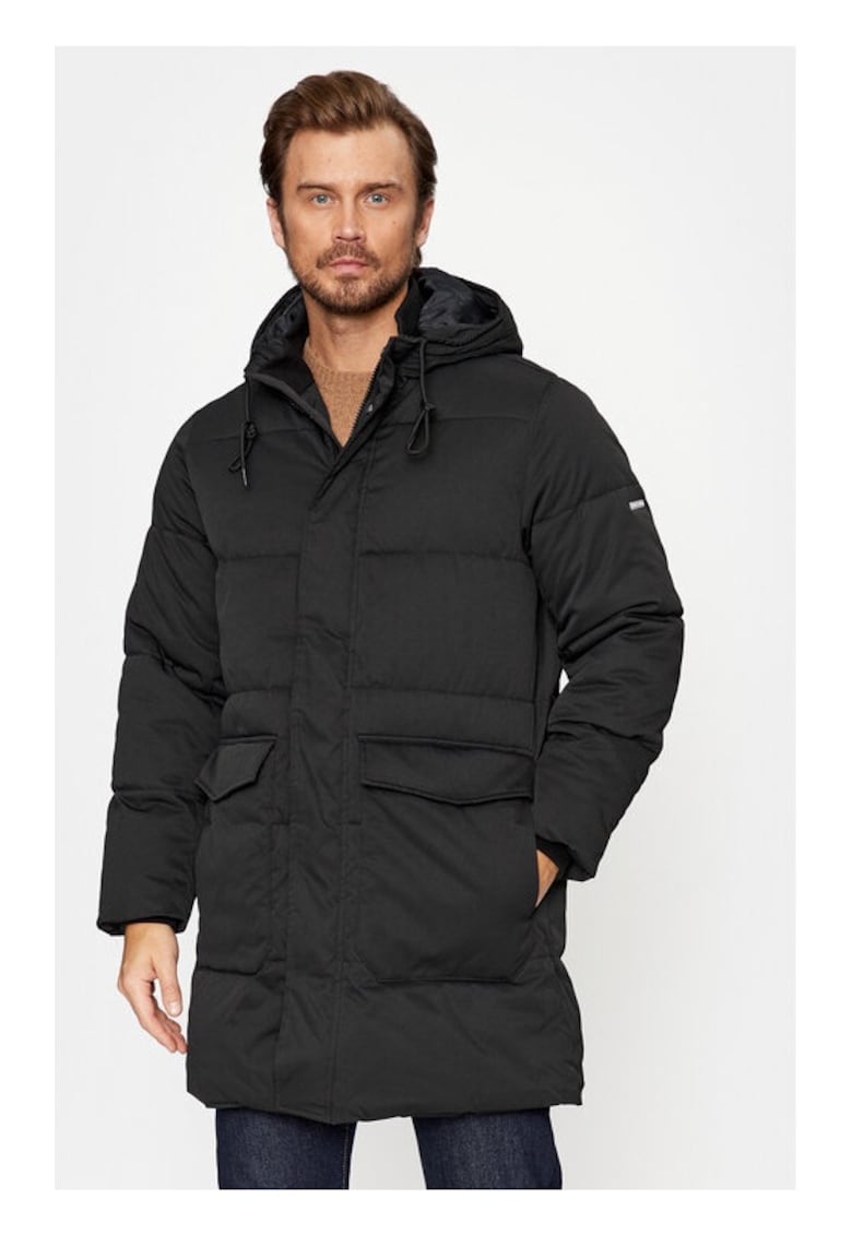 Geaca barbati - Negru - Poliester Geaca barbati - Negru - Poliester