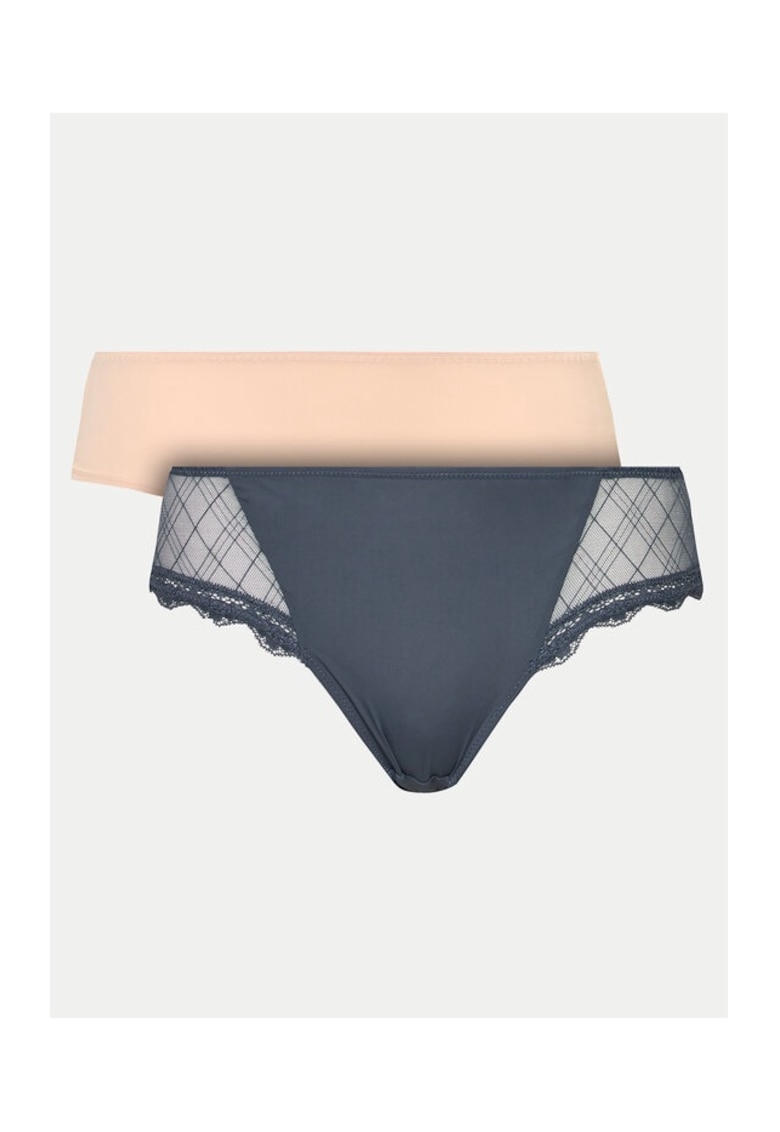 Set 2 perechi chiloti dama -  66027 - Poliamida - Multicolor