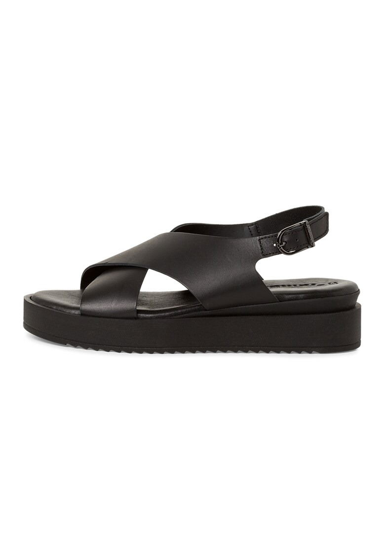 Sandale slingback de piele