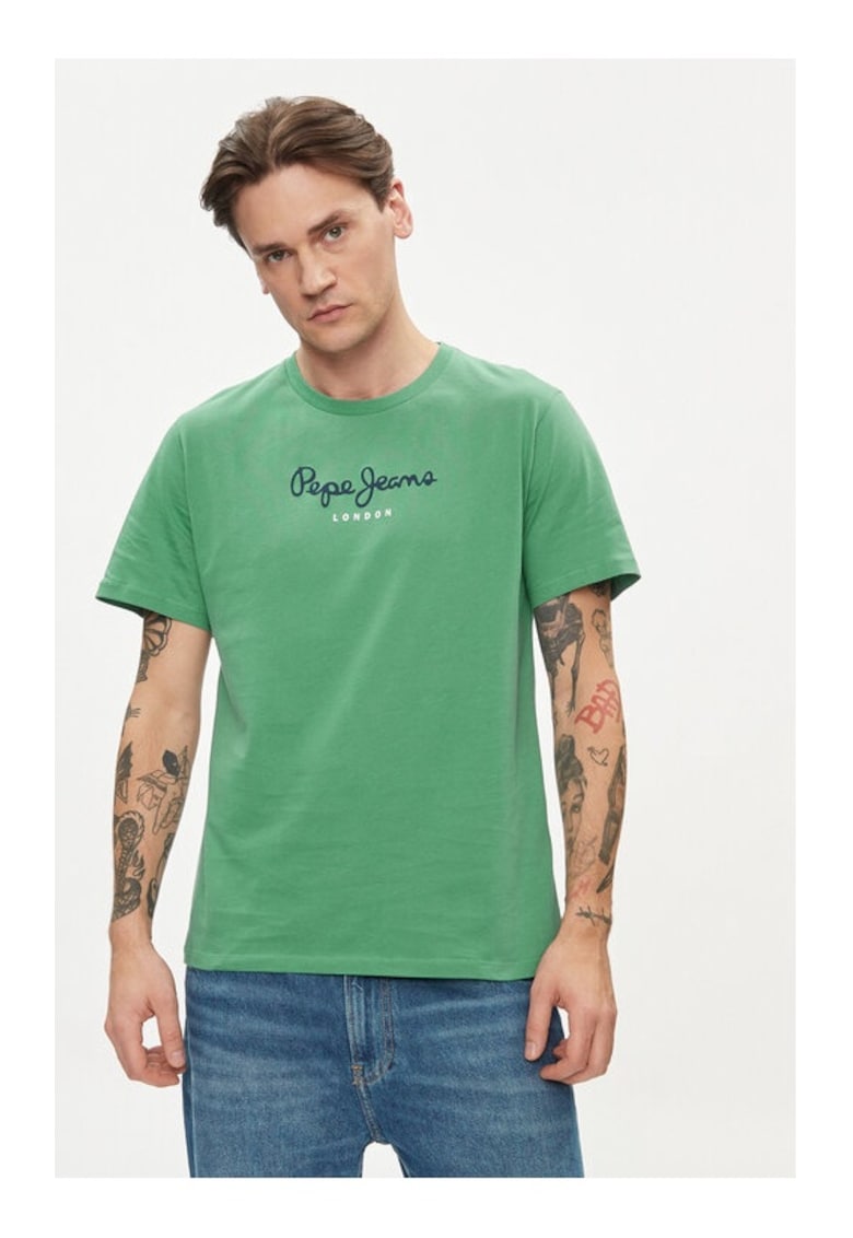 Tricou barbati - 64428 - Bumbac - Verde