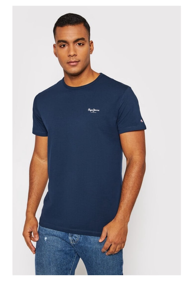 Tricou barbati - 9274 - Bumbac - Bleumarin