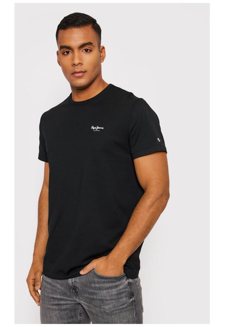 Tricou barbati - 9267 - Bumbac - Negru