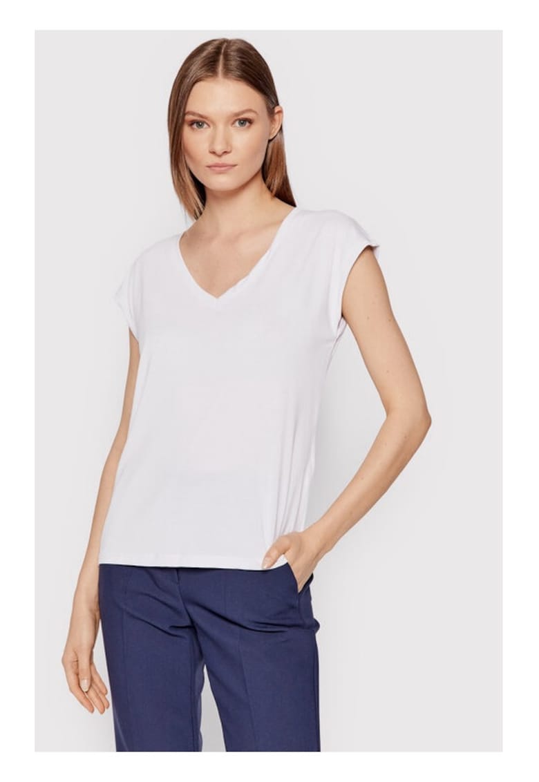 Tricou dama - 33193 - Modal - Alb