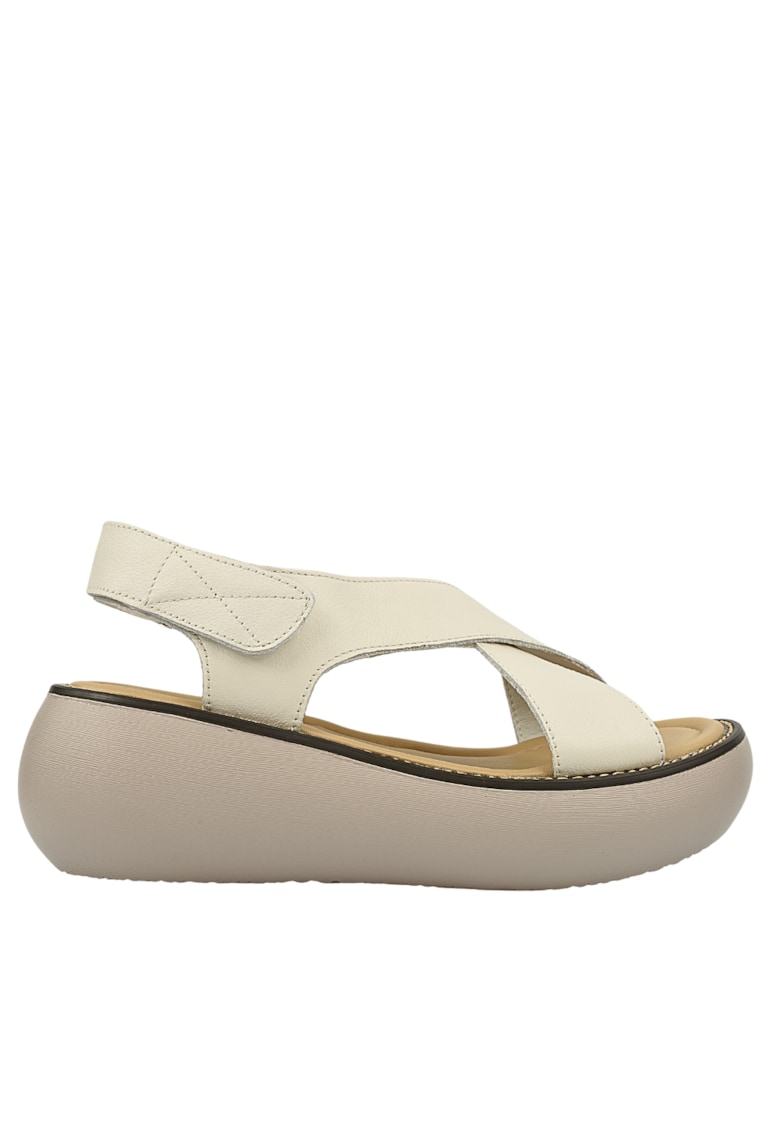 Sandale casual - dama - FF01 bej - piele naturala - Bej