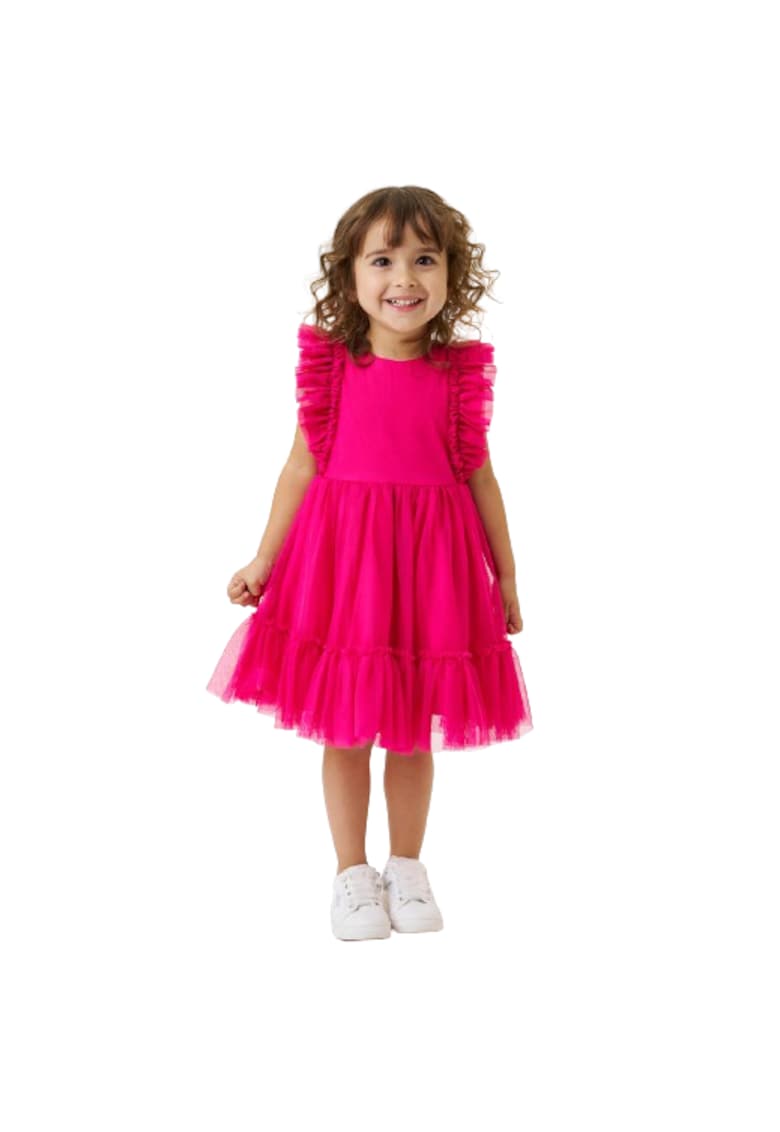Rochie din tull pentru fete - 4.8316 - Fucsia - Fucsia