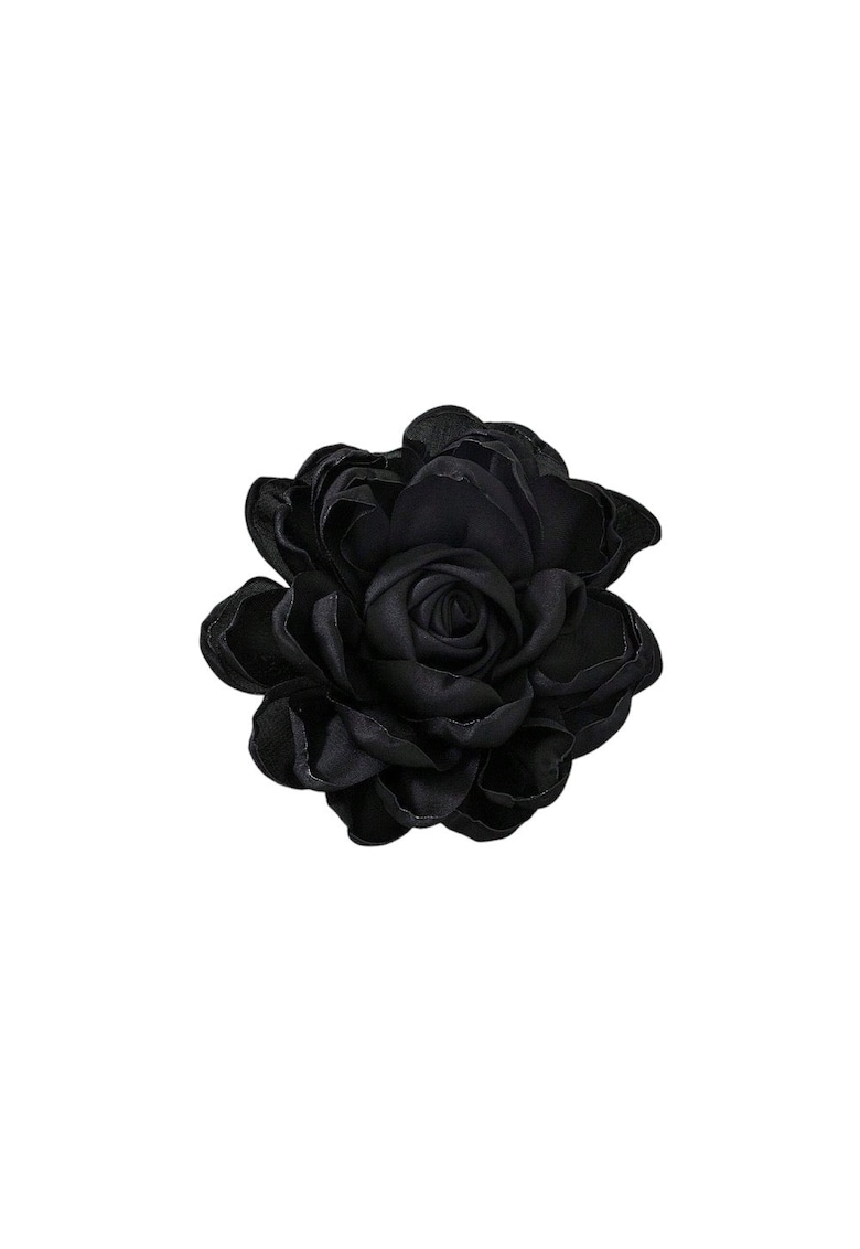 Brosa tip floare supradimensionata - neagra - Beatrix C12