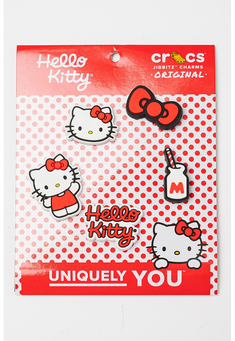Set de talismane cu tematica Hello Kitty - pentru saboti Jibbitz - 5 piese