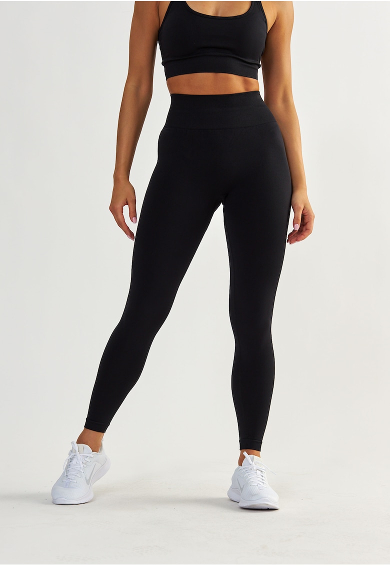 Colanti crop cu talie inalta pentru antrenament