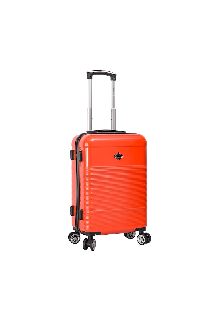Troler de cabina LC32203 - policarbonat - 4 roti duble - cifru - 55 cm - rosu