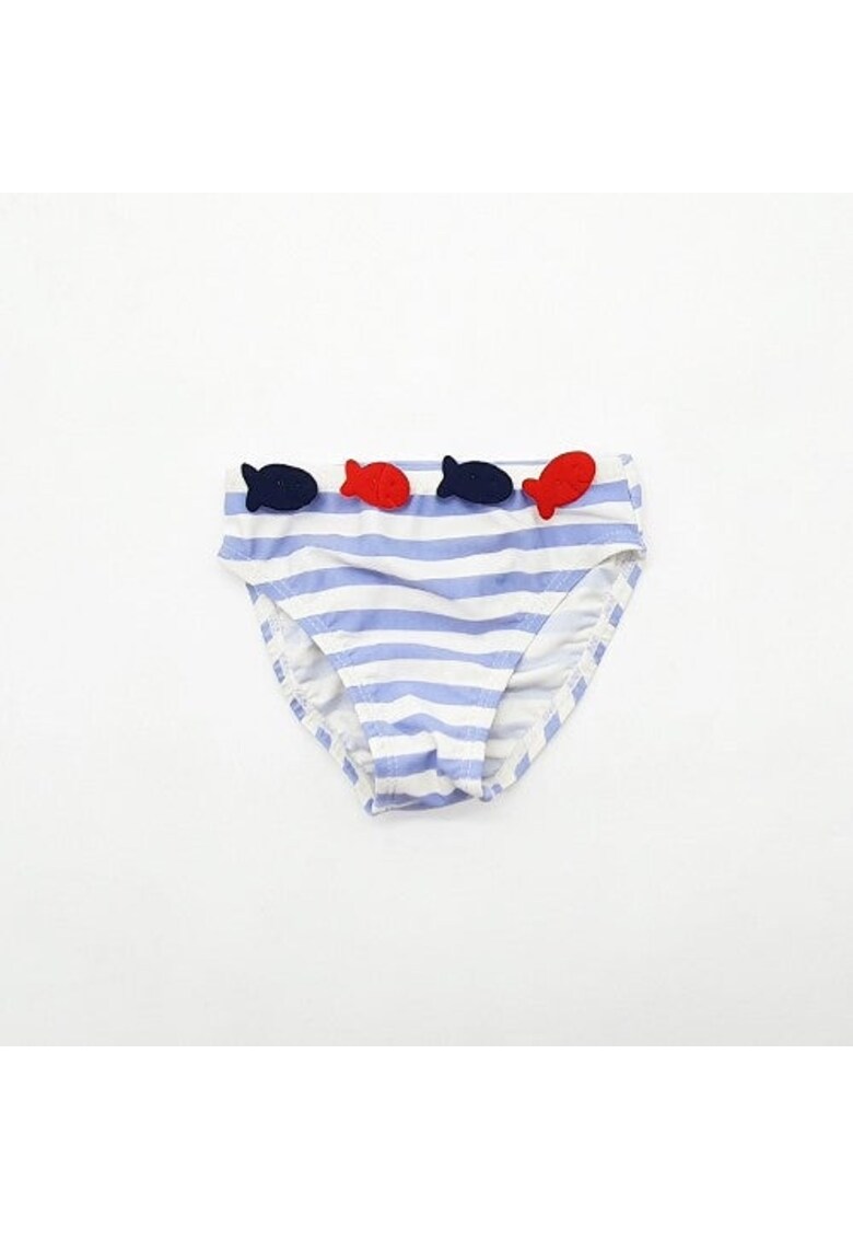 Slip de baie fetite -  Pestisori - in dungi - 31029 -Albastru -