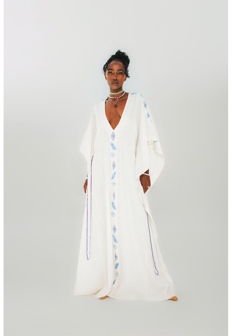 Rochie maxi de in cu maneci chimono