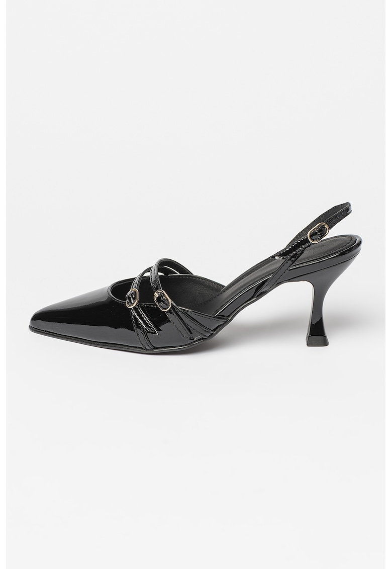 Pantofi slingback din piele lacuita Joelle