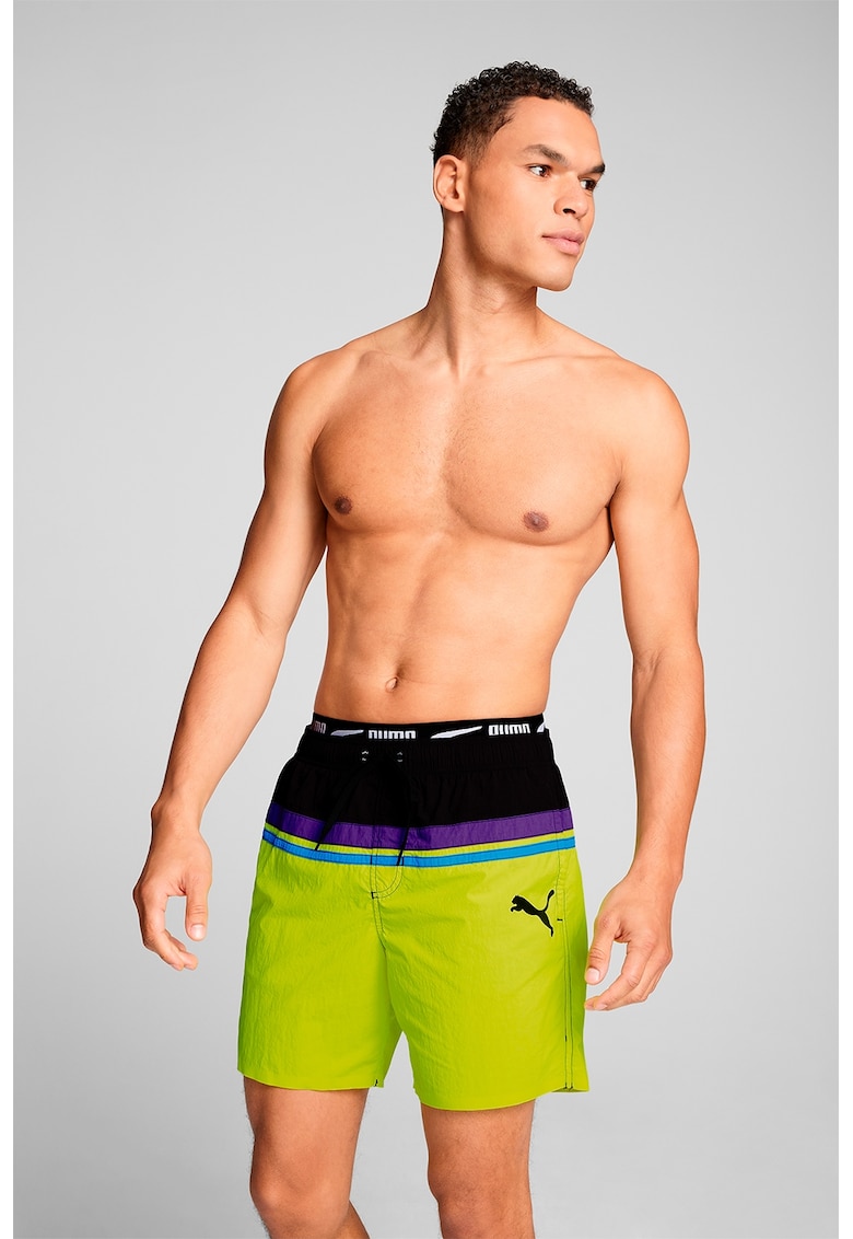 Pantaloni scurti de baie cu model colorblock