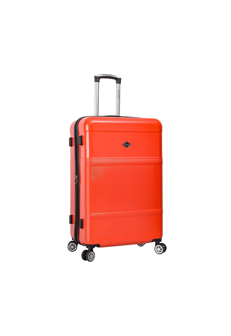 Troler mare extensibil LC32203 - policarbonat - 4 roti duble - cifru - 77 cm - rosu