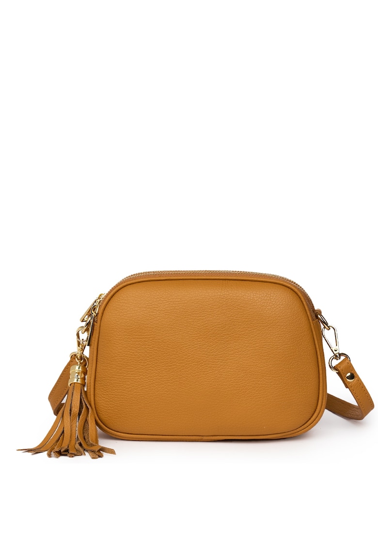 Poseta din piele cu trei compartimente Felicia verde