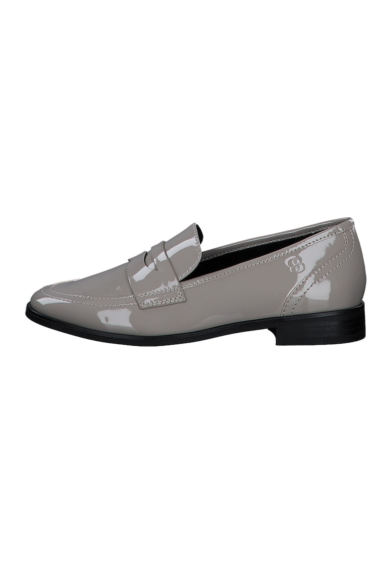 Pantofi loafer cu aspect lacuit