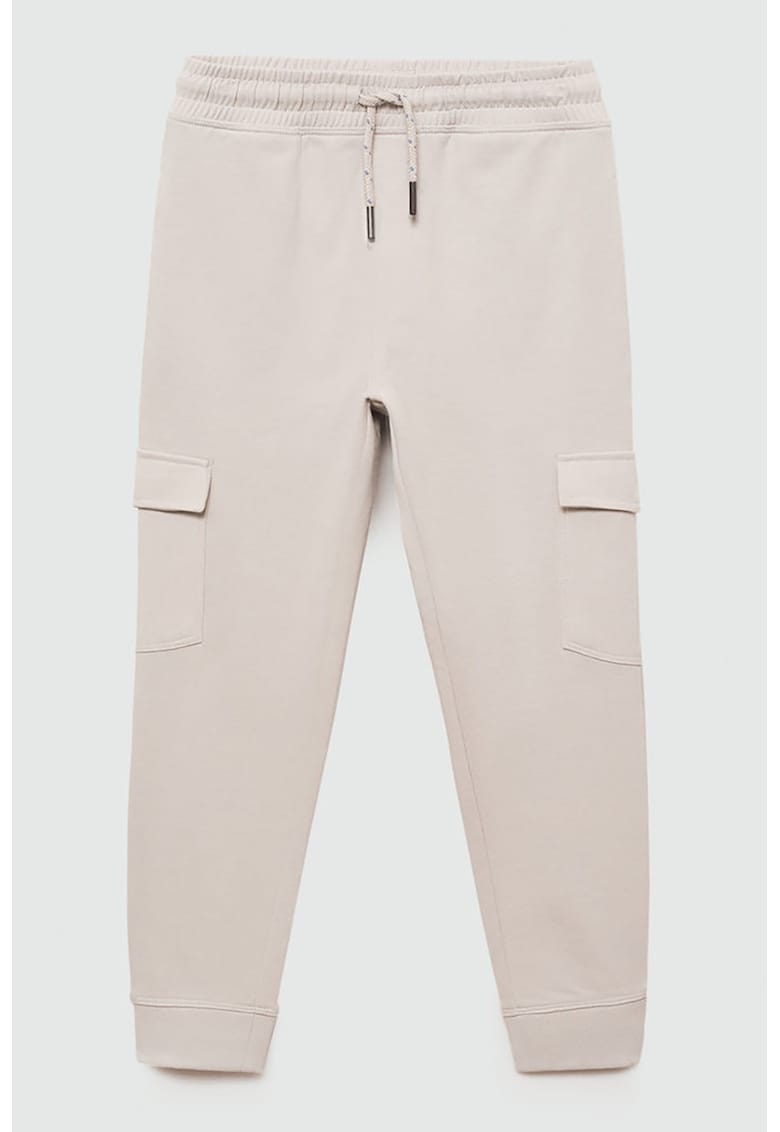 Pantaloni cargo de trening cu snur in talie