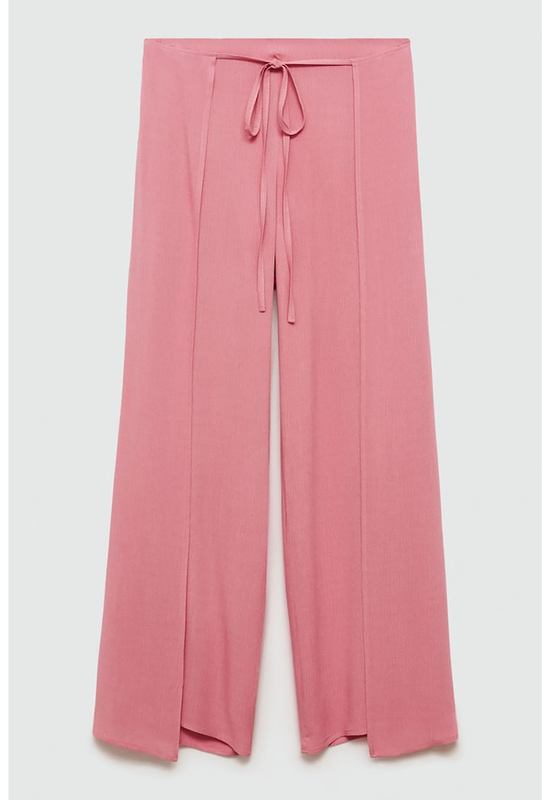 Pantaloni de viscoza cu slituri frontale